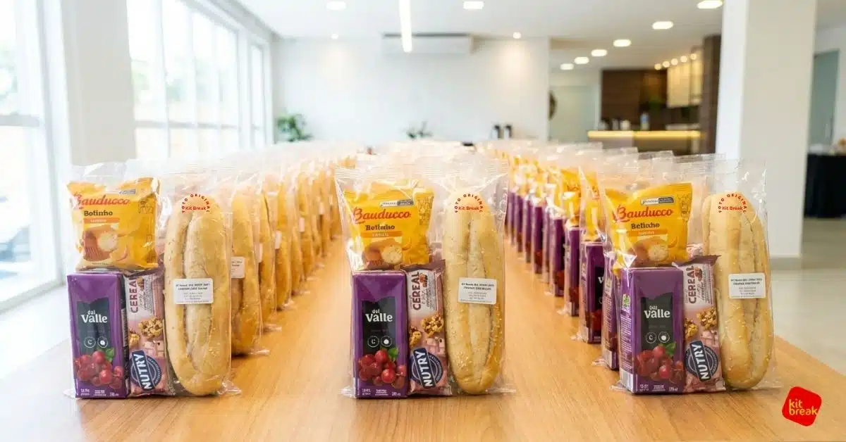 Kit lanche enfileirado como alternativa ao buffet para empresas no RJ
