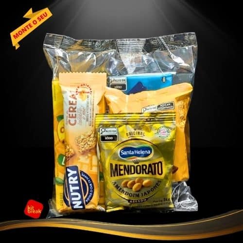 Kit lanche corporativo sem perecíveis lacrado individualmente para equipes e eventos no Rio de Janeiro.