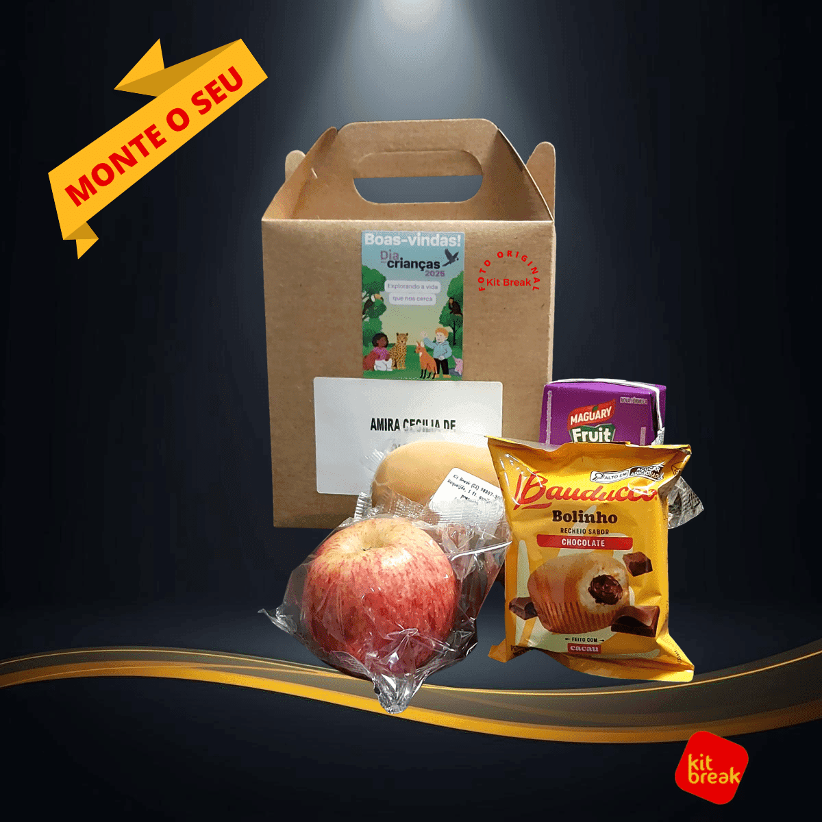 Lanches no Rio de Janeiro: Kit Lanche Individual para Grupos 6 Kit lanche em box personalizado para empresas no RJ, com a marca do cliente e distribuição organizada