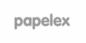 Logomarca do cliente Papelex atendido pela Kit Break no Rio de Janeiro