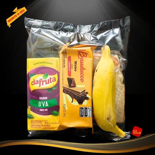 Kit Lanche para eventos corporativos e treinamentos com distribuição prática, higienizada e embalagem flowpack.