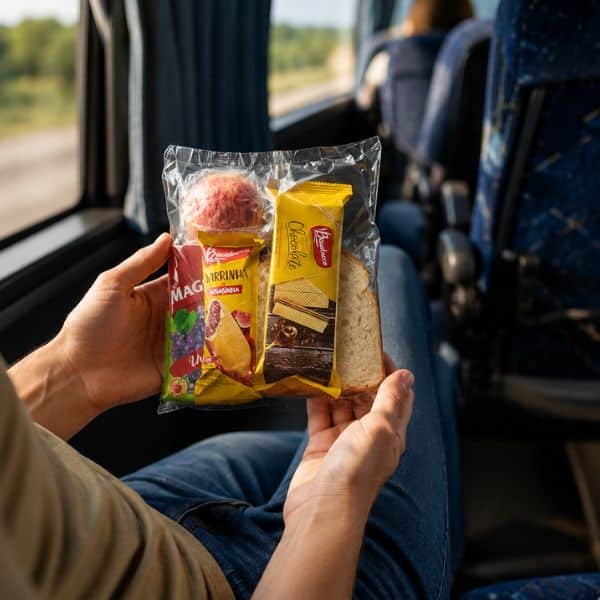 Kit lanche individual para excursão e viagem de ônibus no Rio de Janeiro