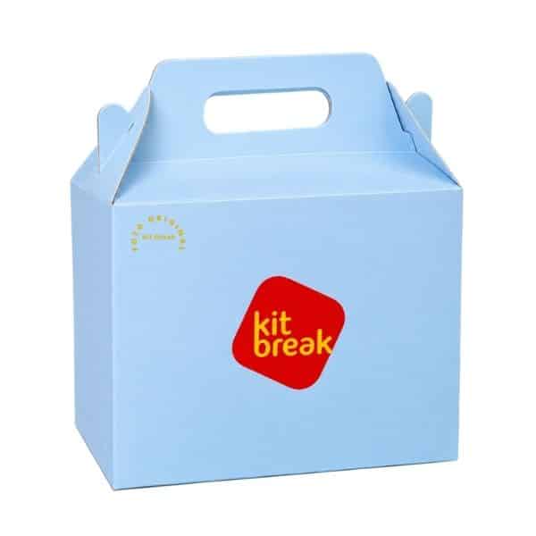 Kit Lanche temático e personalizado 4 Kit Lanche temático em caixa colorida com adesivo personalizado para data comemorativa